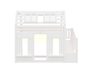 Lit superposé 90x200 cm LEYTN coloris blanc