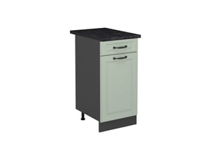 Vicco meuble cuisine, mint campagneanthracite, 40cm plan de travail anthracite