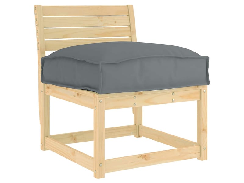  Coussin d'assise, coussin pour chaisecanapé tissu oxford anthracite 60 x 40 x 8 cm cf56641  - Conforama A