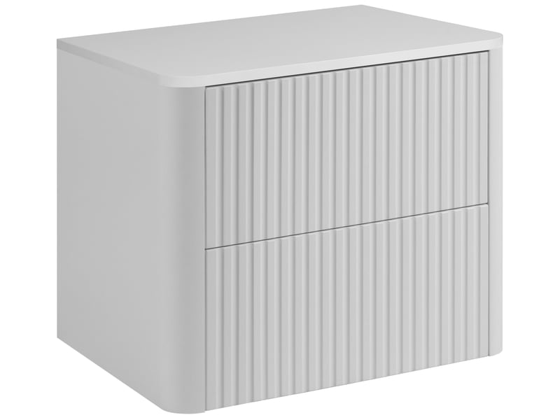  Meuble sous vasque suspendu linea 60 cm blanc avec plan de travail  - Conforama A