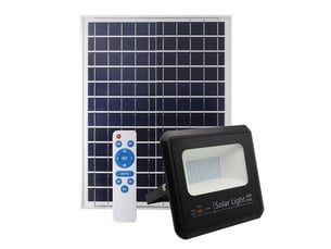 Projecteur led solaire abrila malaquita 60 w 5400 lm 6500 k noir ip66 23 x 25,5 x 6,5 cm