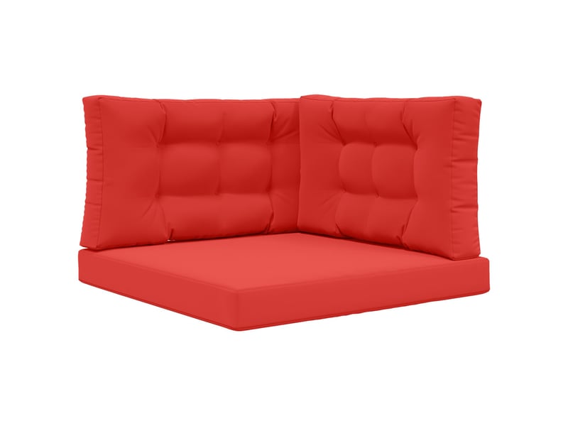 Coussin de canapé d'extérieur, coussin de chaise polyester rouge 80 x 80 cm cf54159 - Conforama A