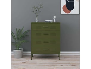 Commode 1 tiroir(s)    <strong></strong> <strong></strong> coloris vert largeur 80 cm