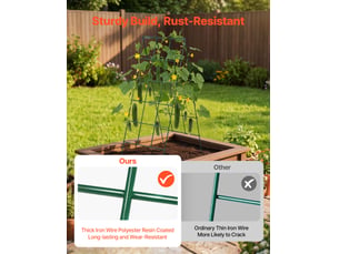 Vevor treillis à concombres jardin plante grimpante forme a 4 grilles 117x46 cm