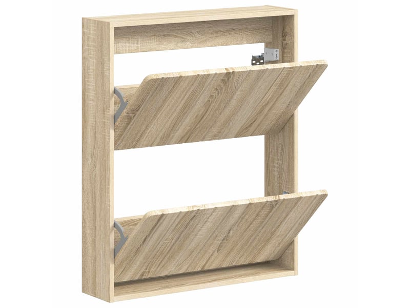  Meuble à chaussures mural, armoire à chaussures zwolle 71x17x86 cm chêne sonoma  - Conforama C