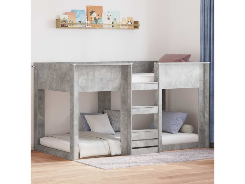  Lit superposé pour enfants - lit jeune gris béton 80 x 200 cm  - Conforama B