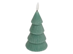Bougie led de noël sapin 15cm vert