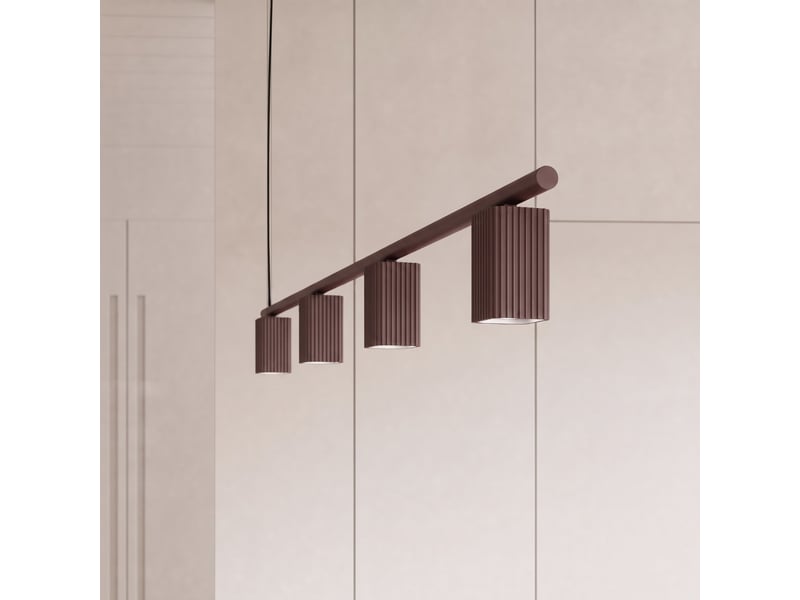  Lustre rayo 4 brun aluminium moderne 208x122x6cm SL.3242 - Conforama D