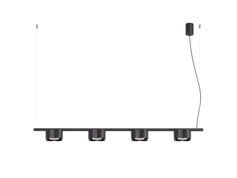  Lustre ovio 4 noir gx53 aluminium moderne 208x122x12cm SL.3342 - Conforama A