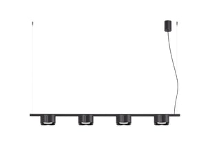 Lustre ovio 4 noir gx53 aluminium moderne 208x122x12cm
