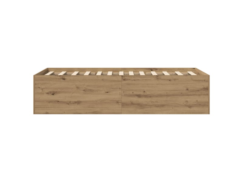  Lit simple- lit adulte -  cadre de lit au sol chêne artisanal 80 x 200 cm  - Conforama D