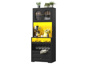 Buffet 4 porte(s)  2 tiroir(s)   - 140 cm coloris noir 