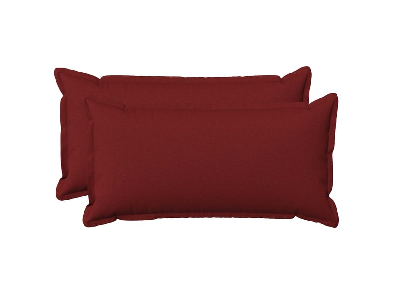 Lot de 2 coussins avec oreiller, coussins décoratifs houten bordeaux lin synthétique cf51145 - Conforama B