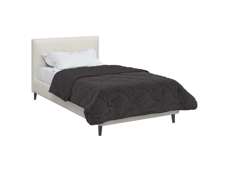  Duvet - couette complet toute l'année matelassé anthracite 140 x 220 cm  - Conforama C
