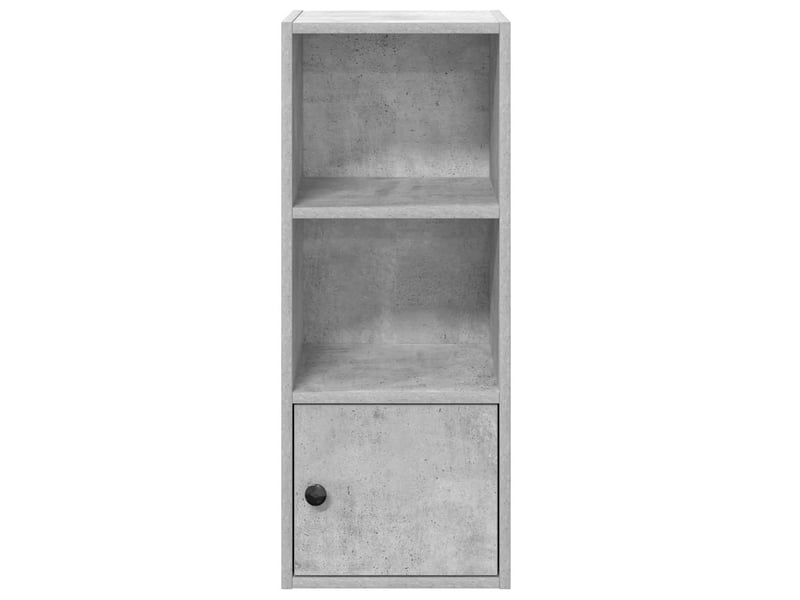  Bibliothèque, meuble de rangement salon gris béton 31x24x77 cm bois d'ingénierie  - Conforama E
