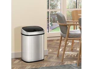 Poubelle automatique 58 l inox argent, 40,9 x 28,9 cm