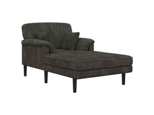 Fauteuil relax manuel VIDAXL Velours côtelé gris