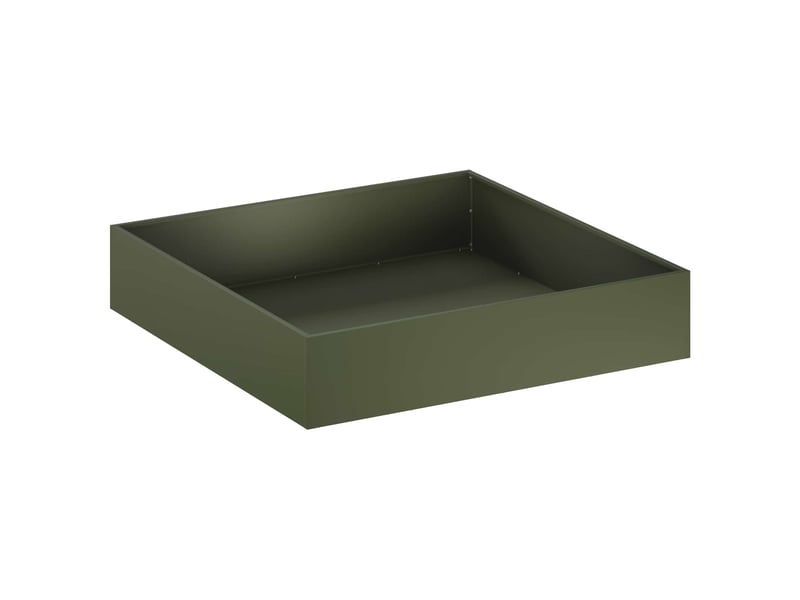 Jardinière - cache-pot de jardin 2 pcs vert olive 100 x 100 x 20 cm - Conforama C