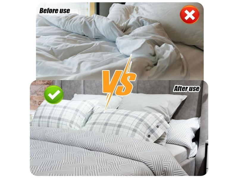  Attaches duvet - clips coton 6 cm - pour couettes universelles - 30 pièces  - Conforama C
