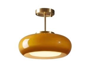 Plafonnier led vintage en verre 30 w, ø28 cm, 3 températures de couleur pour chambre et couloir