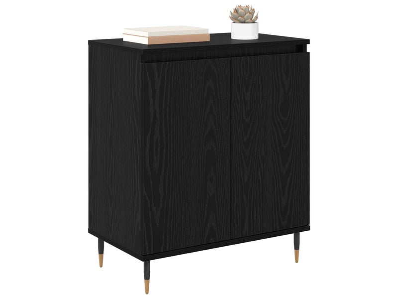  Buffet - bahut - meuble de rangement chêne noir 60 x 35 x 70 cm bois d'ingénierie  - Conforama C