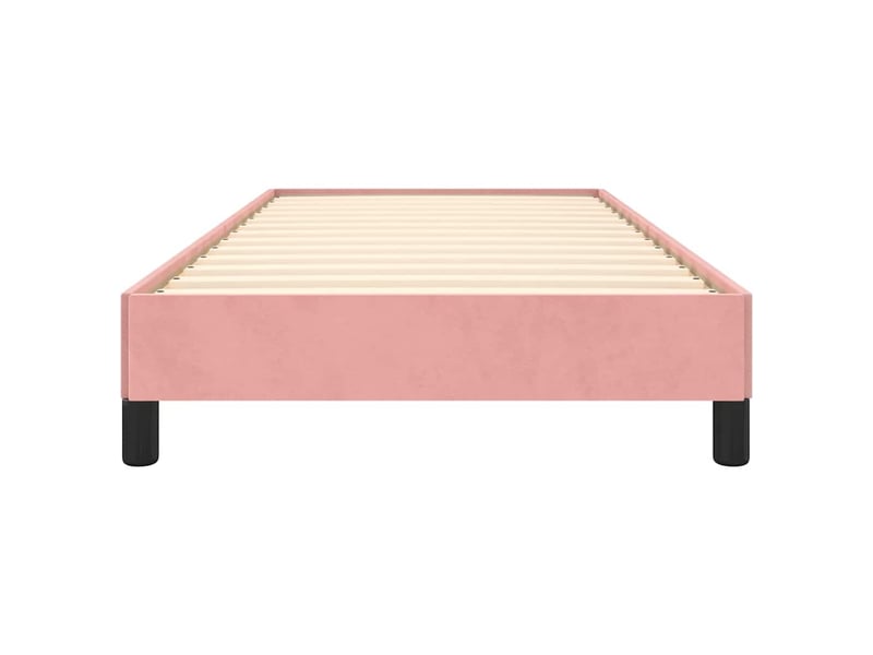  Lit simple- lit adulte -  cadre de lit sans matelas rose 100x200 cm velours  - Conforama D