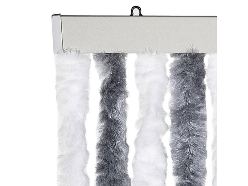  Rideau anti-mouches, moustiquaire gris et blanc 100x230 cm chenille cf43543  - Conforama D