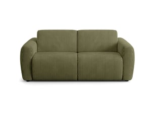 Canapé droit convertible HOMIFAB Suzie 3 places Velours vert