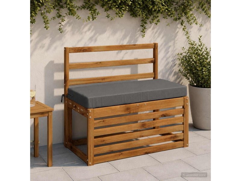  Lot de 2 coussins de banc, coussins d'assise soest 100 % polyester gris cf57252  - Conforama B
