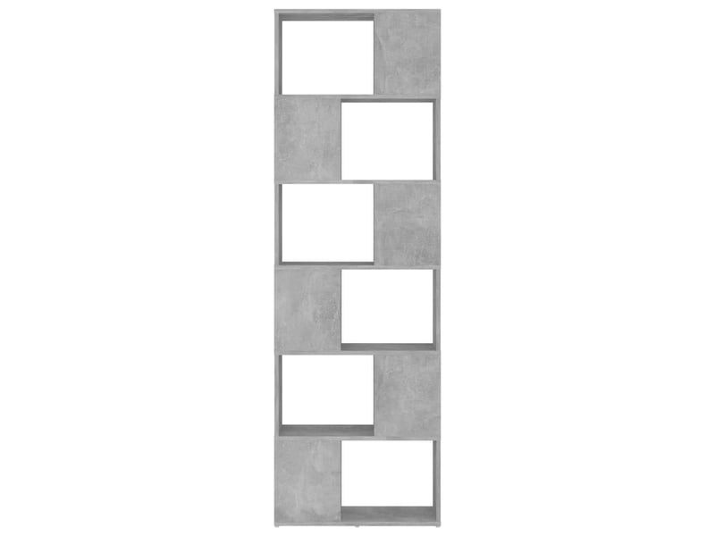  Bibliothèque, séparateur de pièce gris béton 60x24x186 cm  - Conforama E