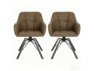 Chaise de salle à manger moderne, grande largeur, pivotante, dossier rembourré – lot de 2
