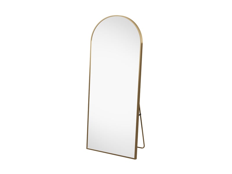  Miroir sur pied 177x77 cm , miroir mural ,cadre en aluminium,verre trempé,pour salon,entrée,chambre,doré  - Conforama A