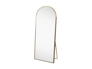 Miroir sur pied 177x77 cm , miroir mural ,cadre en aluminium,verre trempé,pour salon,entrée,chambre,doré