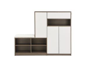Meuble à chaussures 20 paire(s)  <strong>MERAX</strong>  <strong>meuble à chaussures blanc</strong> coloris blanc