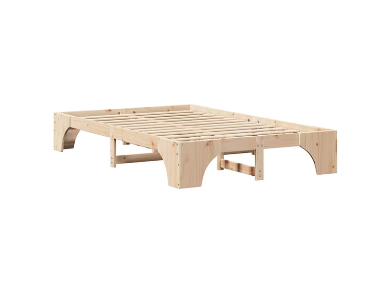 Lit double- lit adulte - cadre de lit pin massif 120 x 190 cm bois massif en pin - Conforama C