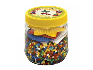 Midi pot jaune 4000 perles +3 plaques couleurs