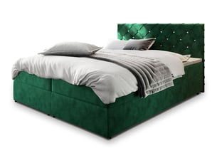 Lit avec rangement 140x200 cm <strong>MASSENO</strong>  <strong></strong> coloris vert