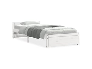Lit simple 90x190 cm coloris blanc