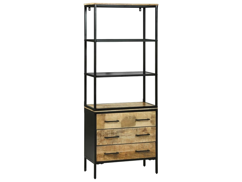  Buffet - haut armoire marron 70 x 35 x 180 cm bois de mangue massif  - Conforama B