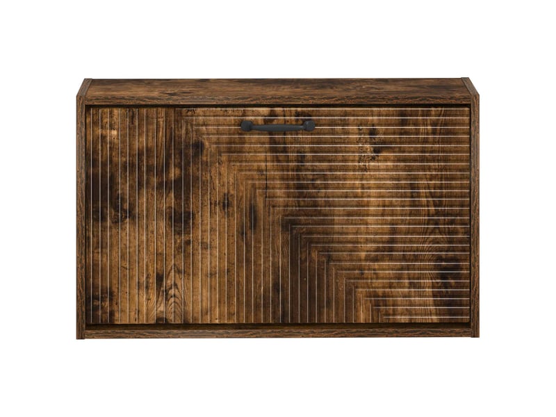  Meuble à chaussures mural, armoire à chaussures haarlem 71x17x43 cm chêne fumé  - Conforama D