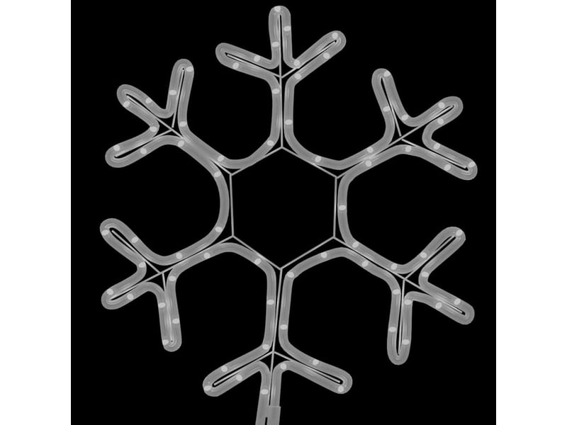  Figure de flocon de neige de noël et 72 led blanc chaud 38x37cm  - Conforama D