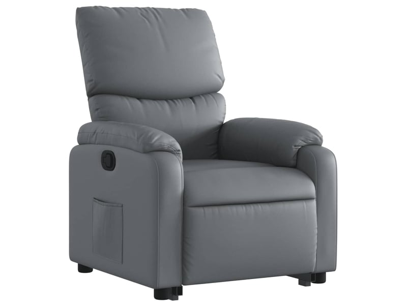 Fauteuil inclinable, fauteuil relax gris similicuir shl77509  - Conforama D