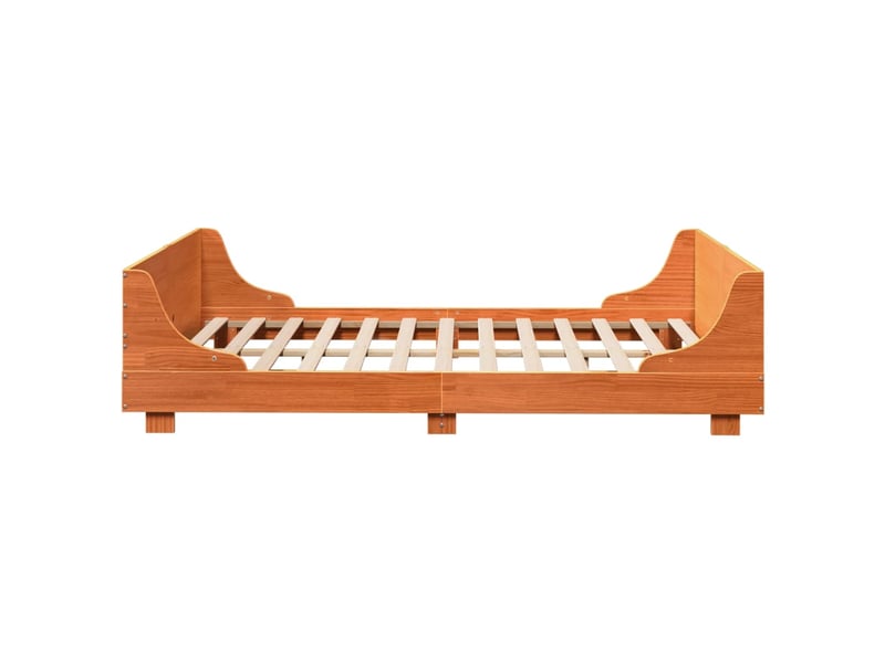  Lit double- lit adulte -  cadre de lit sans matelas  marron 135x190cm bois pin massif  - Conforama D