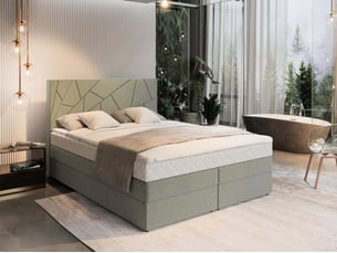 Lit avec rangement 140x200 cm <strong>MASSENO</strong> <strong></strong> coloris vert