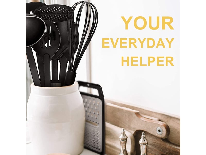  Ensemble de spatules et cuillères de cuisine en nylon, ensemble de 24 ustensiles et accessoires en acier inoxydable  - Conforama B