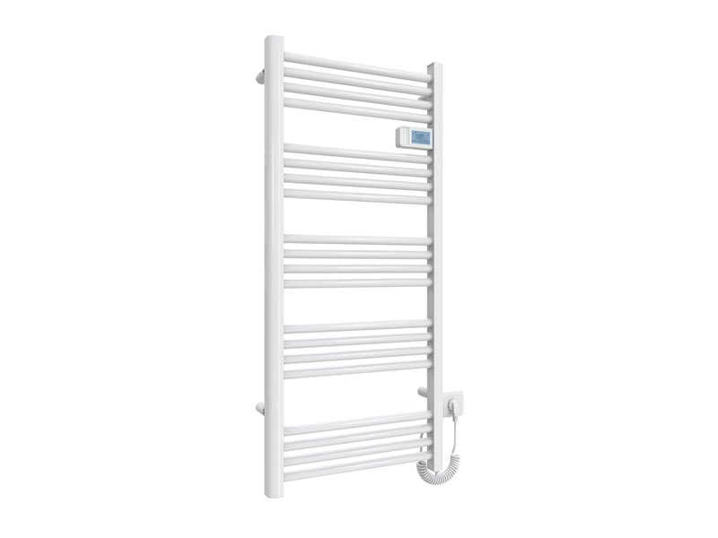  Emke sèche-serviettes électrique 1200 x 540 mm,porte-serviettes de salle de bain avec interrupteur tactile et minuterie,blanc,600w  - Conforama A