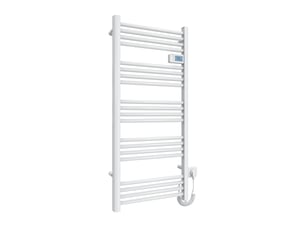 Emke sèche-serviettes électrique 1200 x 540 mm,porte-serviettes de salle de bain avec interrupteur tactile et minuterie,blanc,600w