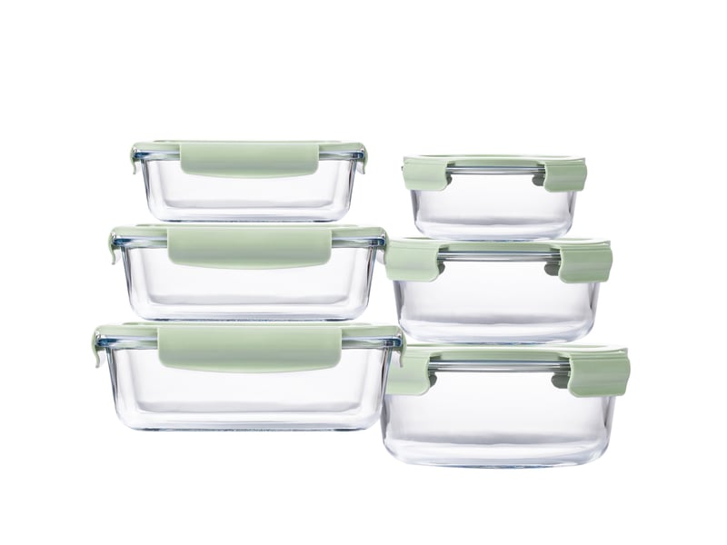 Lot de 6 boîtes de conservation en verre pour repas – contenants hermétiques avec couvercles  - Conforama A