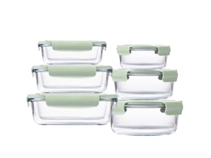 Lot de 6 boîtes de conservation en verre pour repas – contenants hermétiques avec couvercles