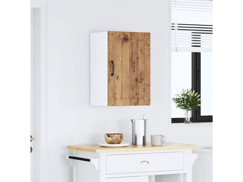  Meuble de rangement, armoire murale de cuisine lucca vieux bois bois ingénierie shl479  - Conforama B